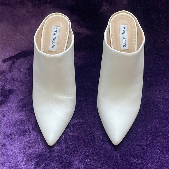 Steve Madden Shoes - New Steve Madden White Women's Mules Sz 9